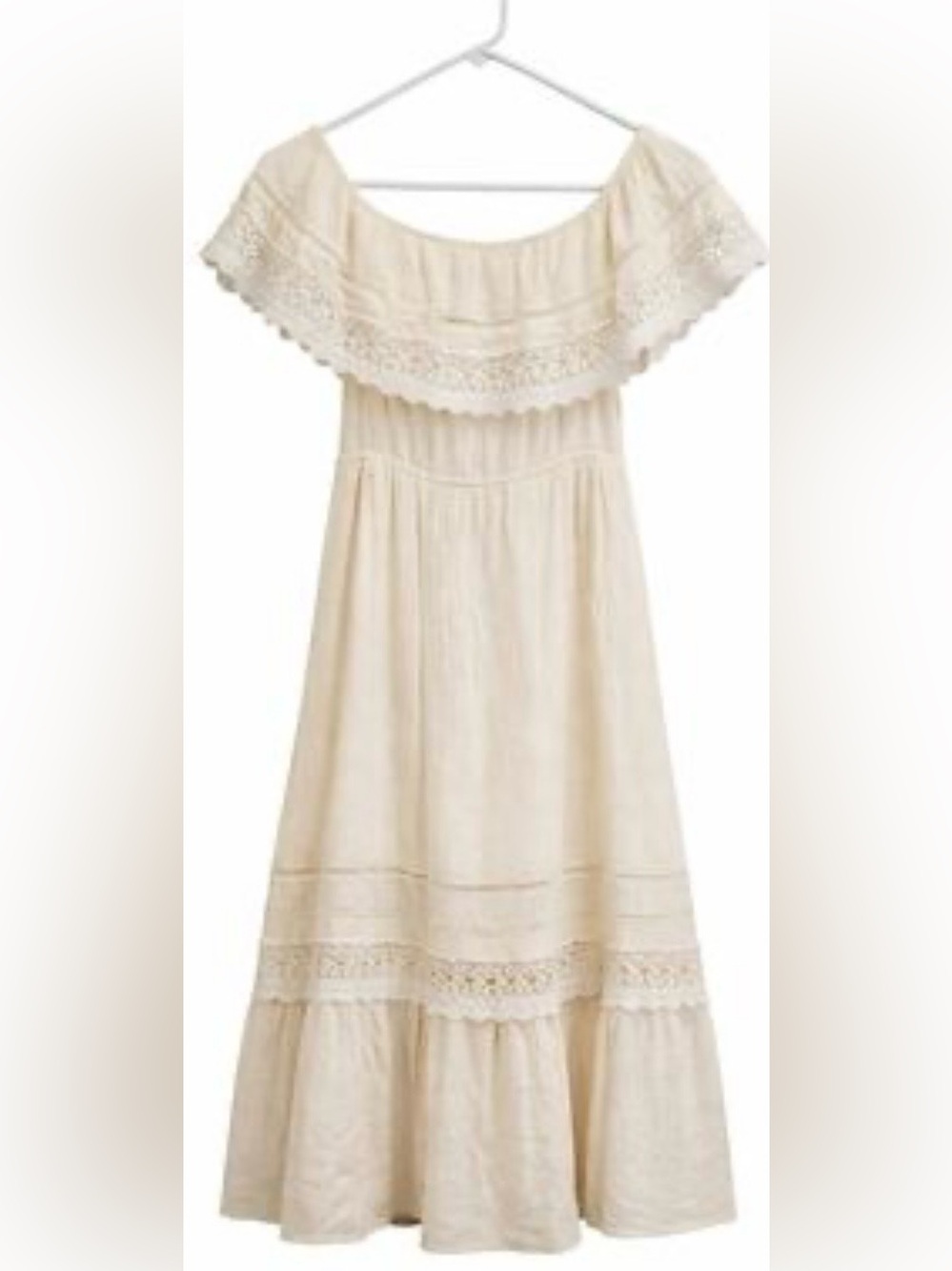 Altar’d State Off-Shoulder Lace-Trim Dress
